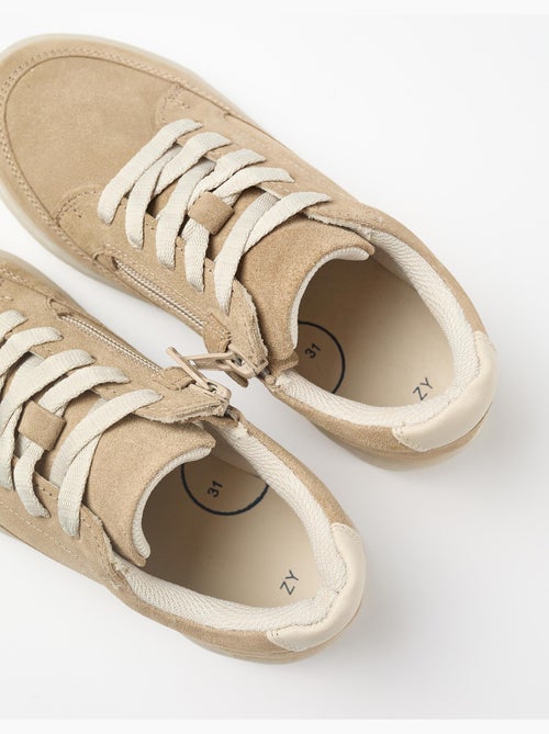 Baskets en daim à lacets - Kiabi