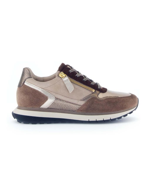 Baskets en daim et cuir - Kiabi