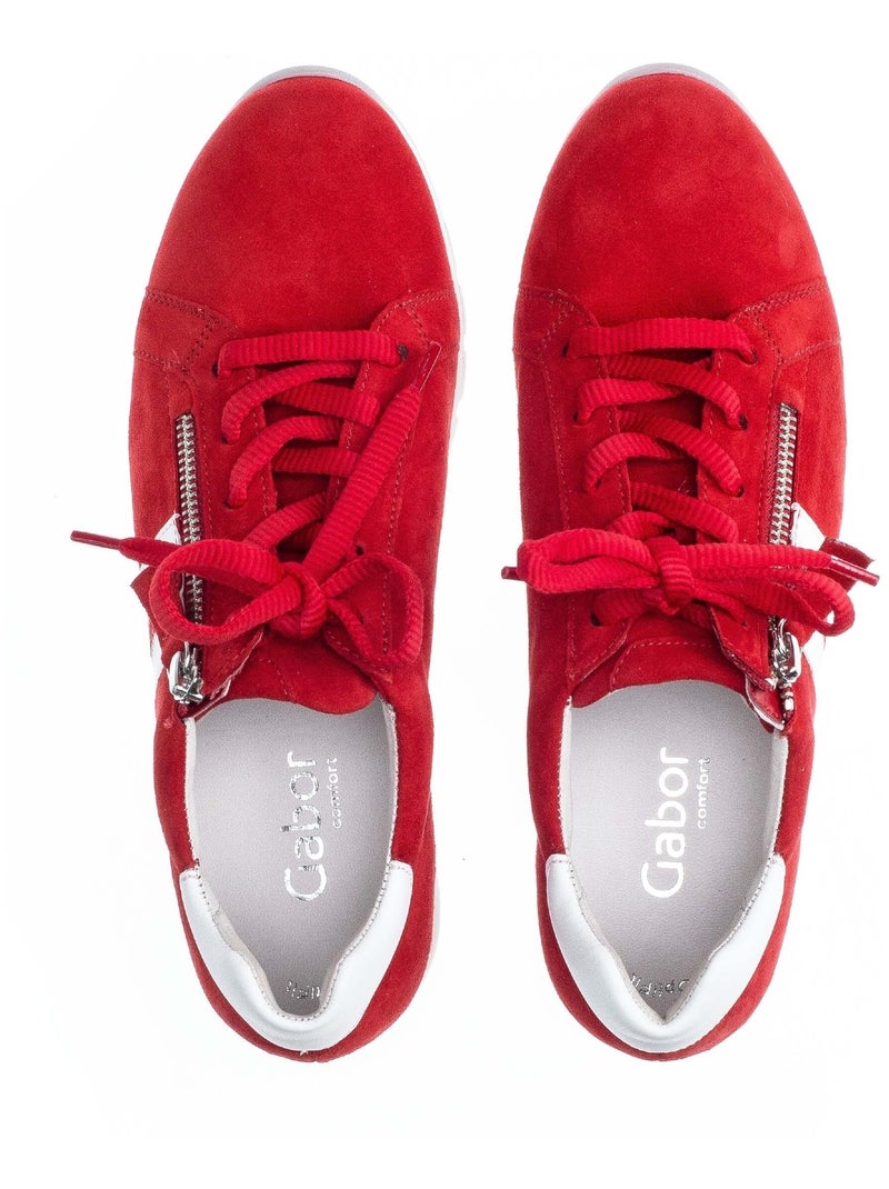 Baskets  en daim Gabor Rouge - Kiabi