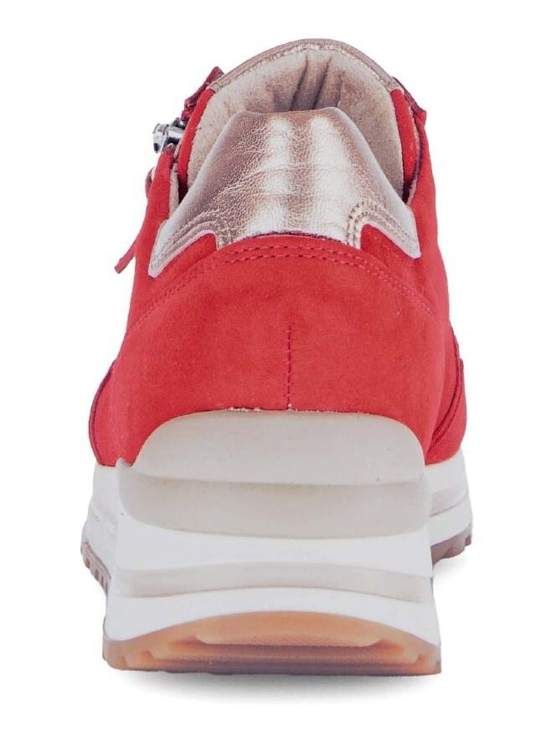 Baskets  en daim Rouge - Kiabi