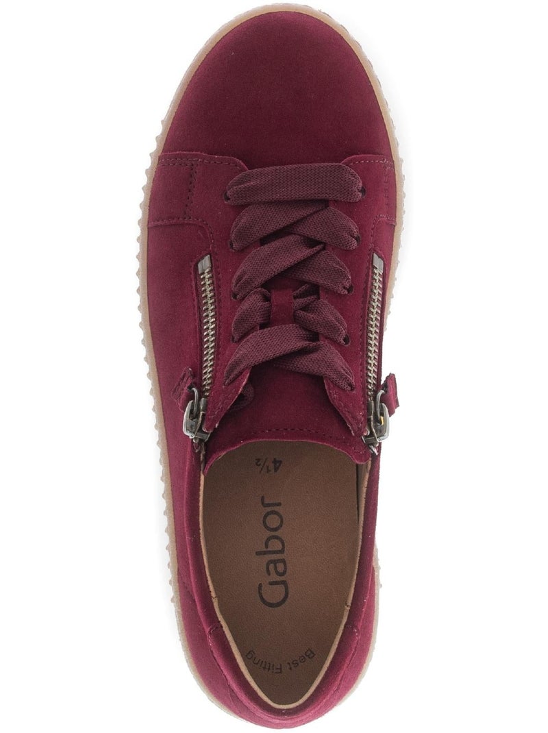 Baskets  en daim Rouge - Kiabi