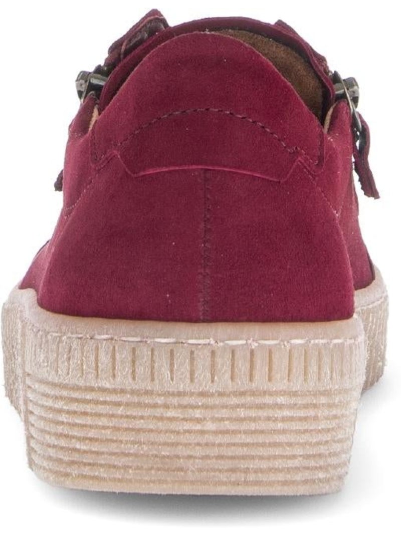 Baskets  en daim Rouge - Kiabi