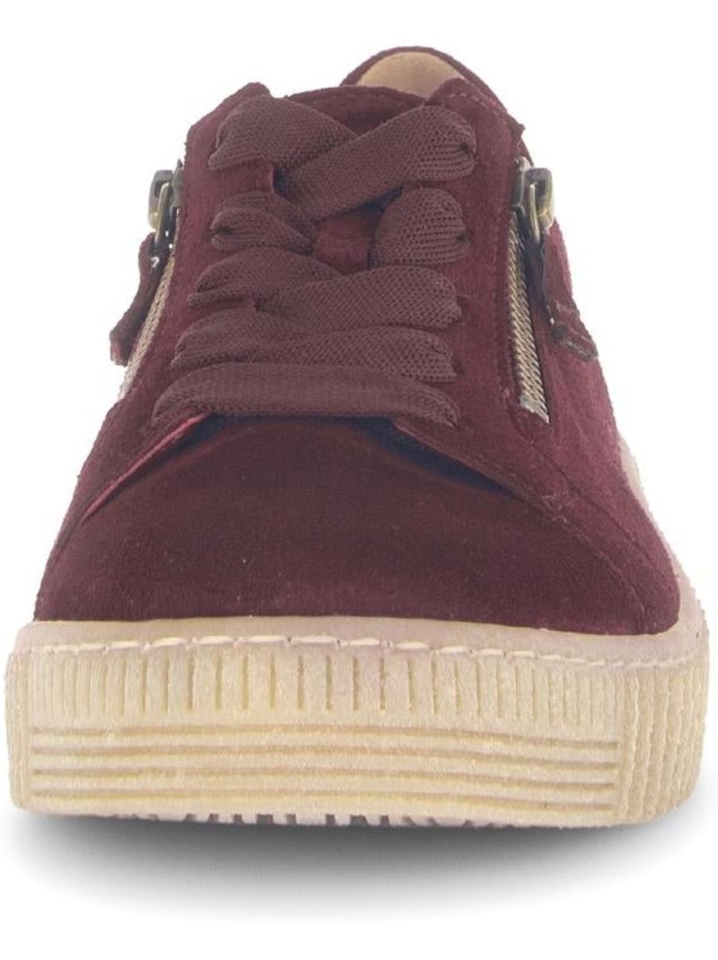 Baskets  en daim Rouge - Kiabi