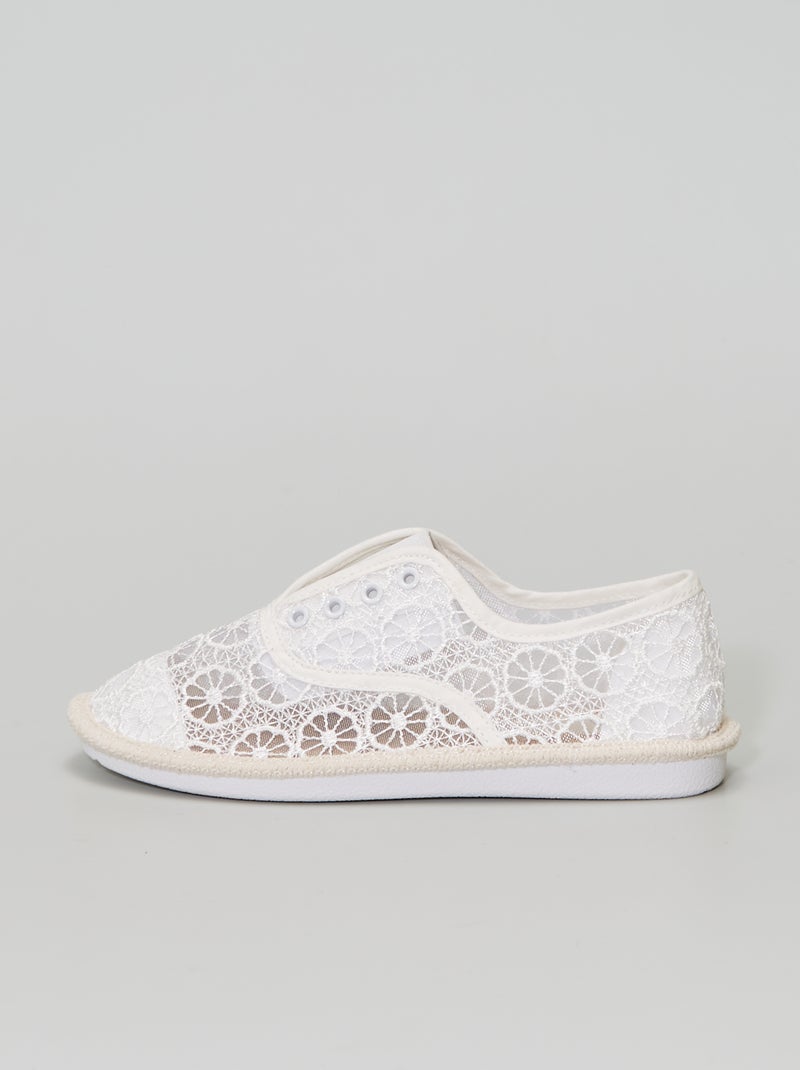 Baskets en dentelle blanc - Kiabi