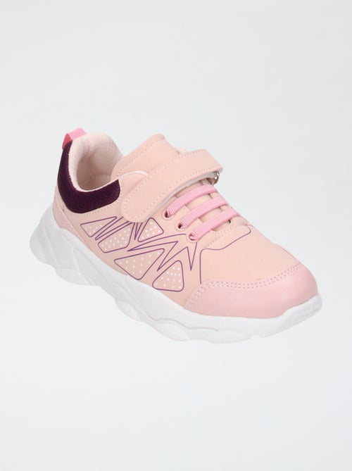 Baskets en mesh avec scratchs et lacets élastiquées - Kiabi