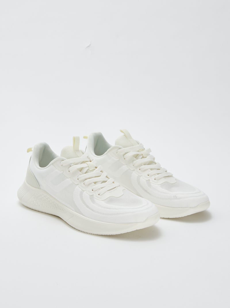 Baskets en mesh typer running à lacets Gris - Kiabi