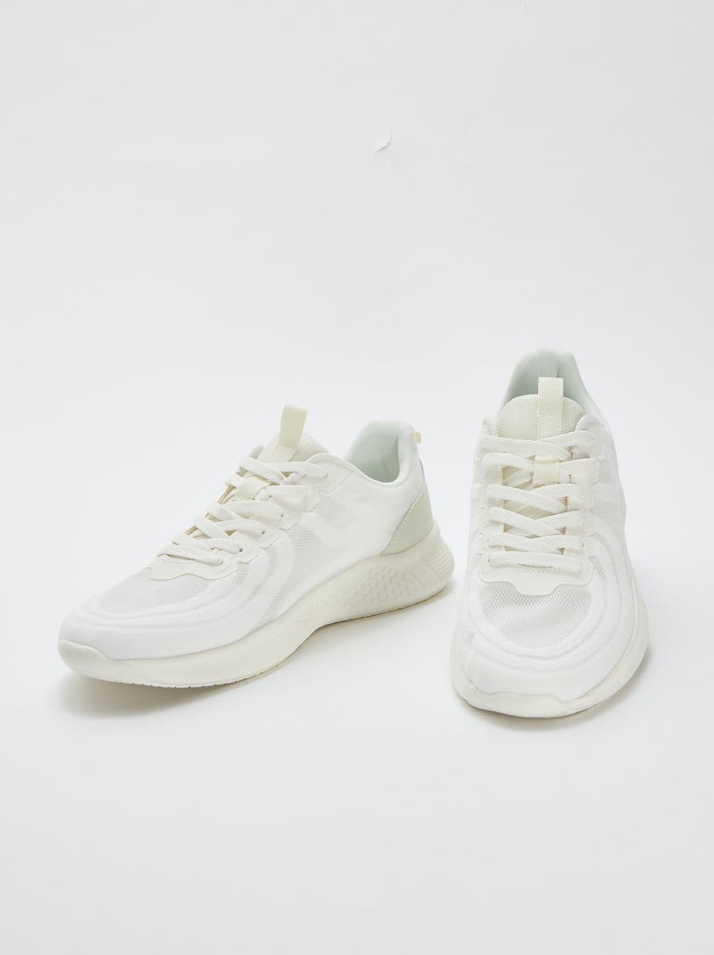 Baskets en mesh typer running à lacets Gris - Kiabi