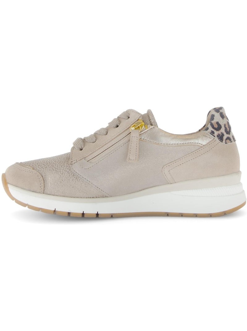 Baskets  en nubuck (adaptées Hallux Valgus) Beige - Kiabi