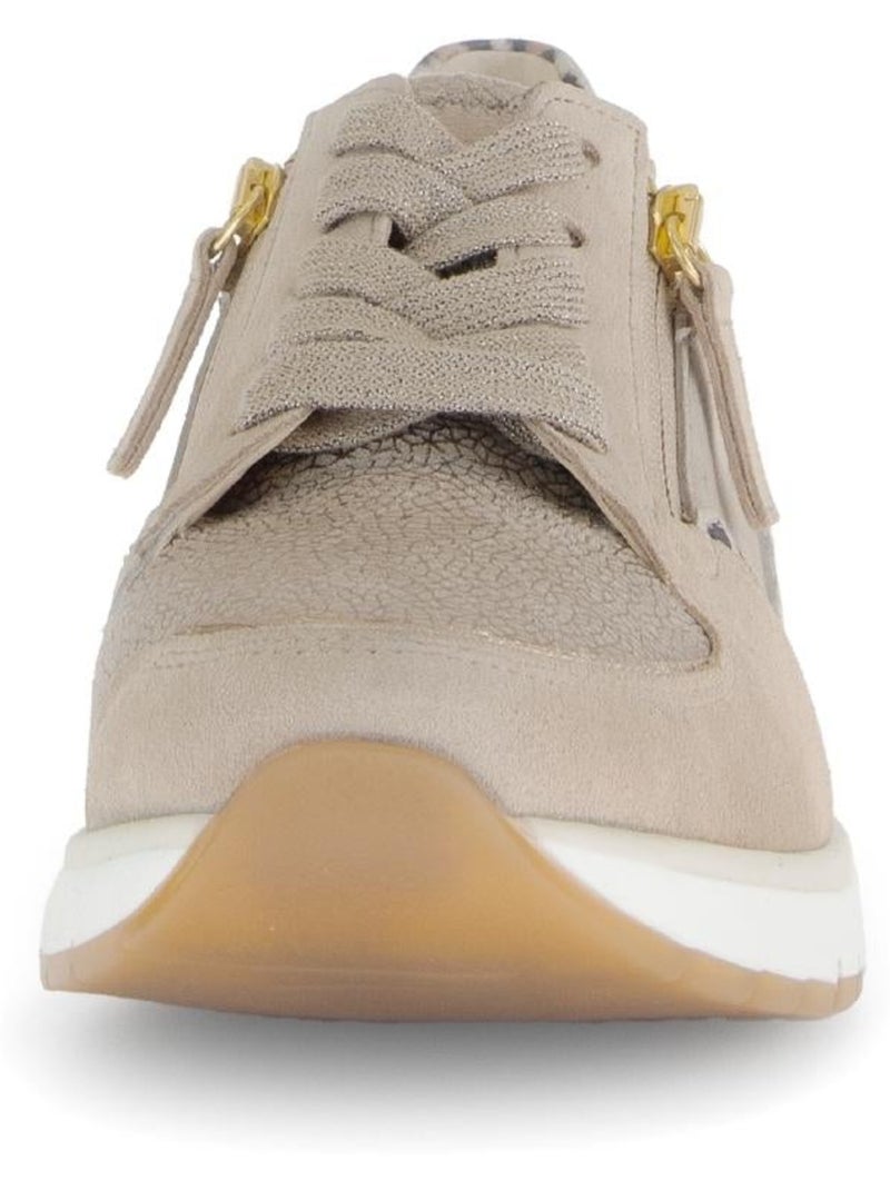 Baskets  en nubuck (adaptées Hallux Valgus) Beige - Kiabi