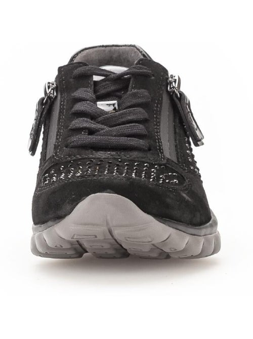 Baskets  en Nubuck avec strass - Kiabi