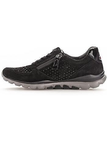 Baskets en Nubuck avec strass