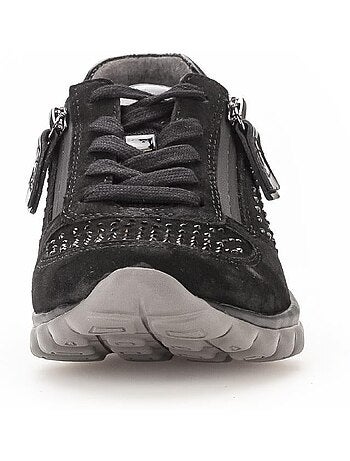Baskets en Nubuck avec strass