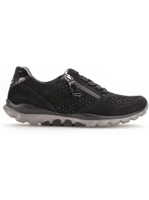 Baskets  en Nubuck avec strass - Kiabi
