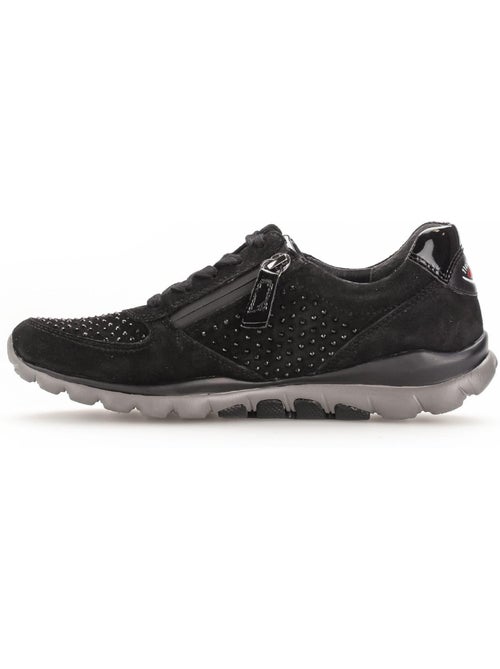 Baskets  en Nubuck avec strass - Kiabi