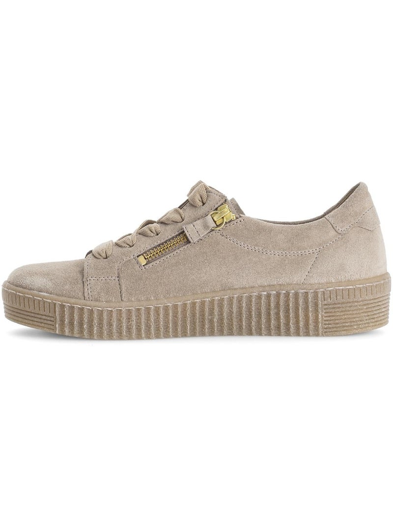 Baskets  en nubuck Beige - Kiabi