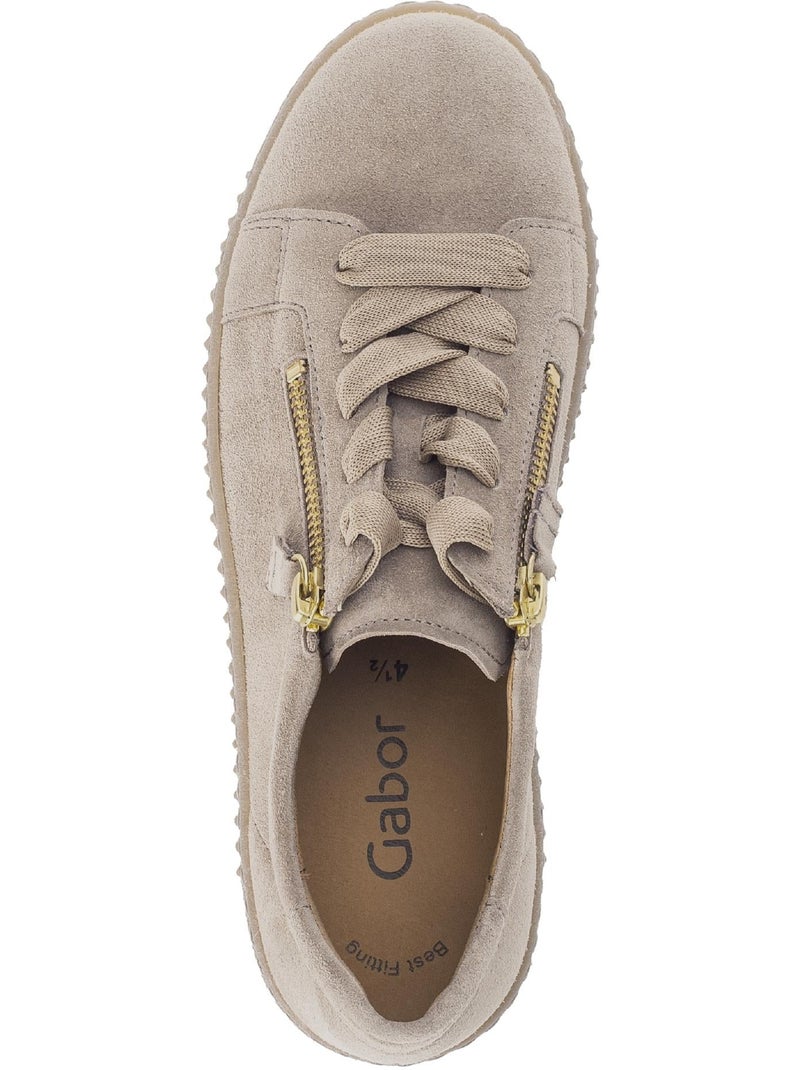 Baskets  en nubuck Beige - Kiabi