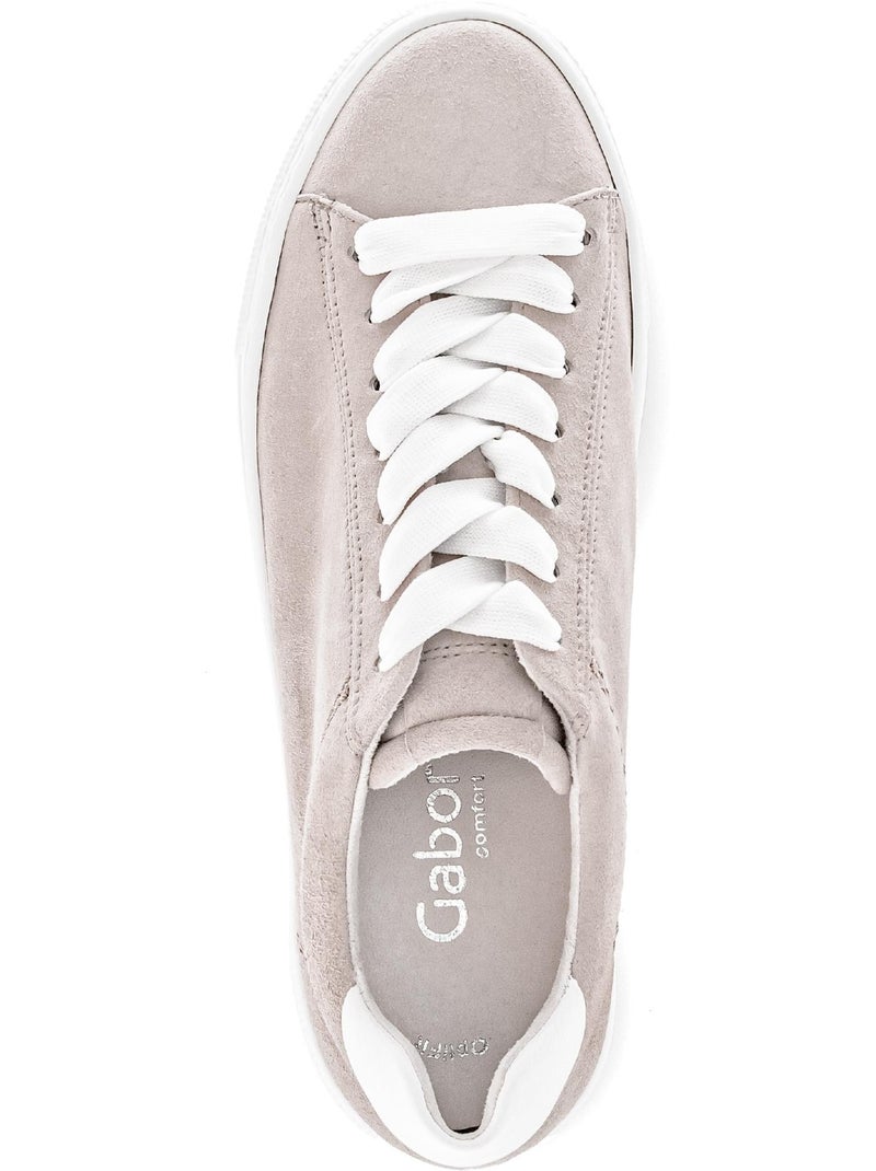 Baskets  en Nubuck Beige - Kiabi