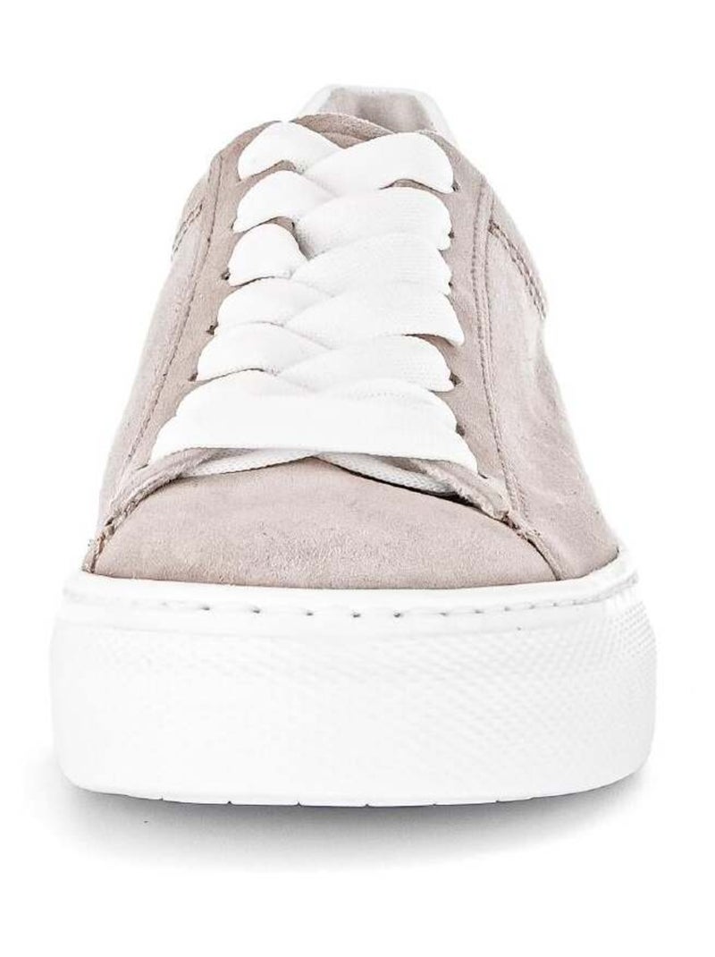 Baskets  en Nubuck Beige - Kiabi