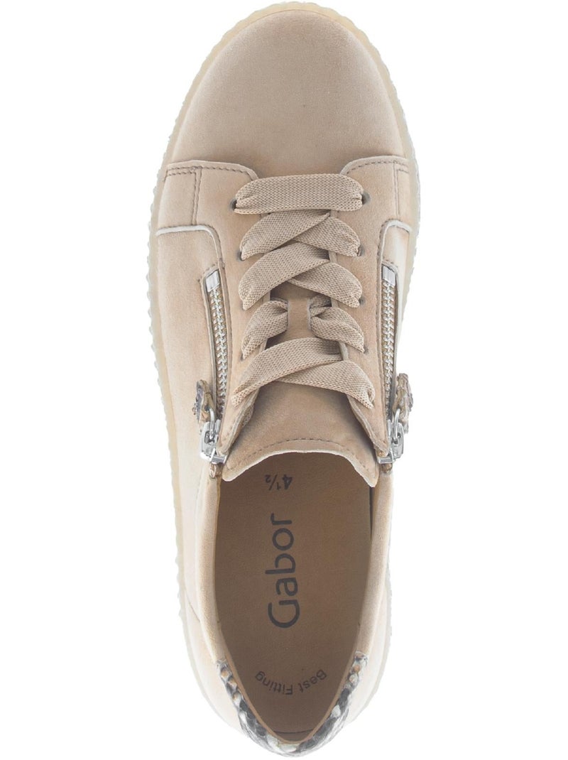 Baskets  en nubuck Beige - Kiabi