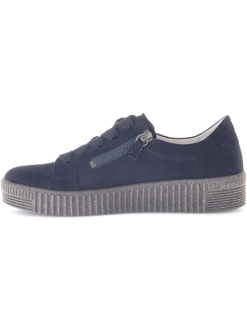 Baskets  en Nubuck Bleu - Kiabi