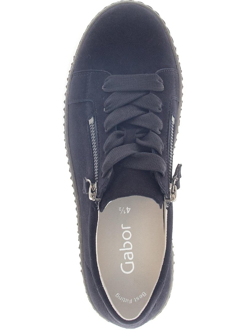 Baskets  en Nubuck Bleu - Kiabi