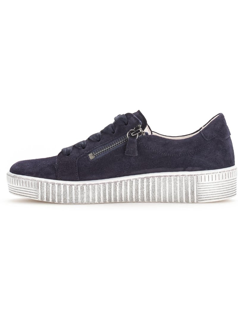Baskets  en Nubuck Bleu - Kiabi