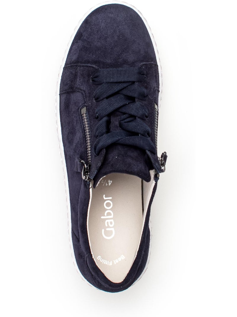 Baskets  en Nubuck Bleu - Kiabi