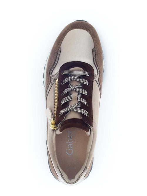 Baskets en nubuck et cuir - Kiabi