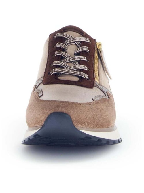 Baskets en nubuck et cuir - Kiabi