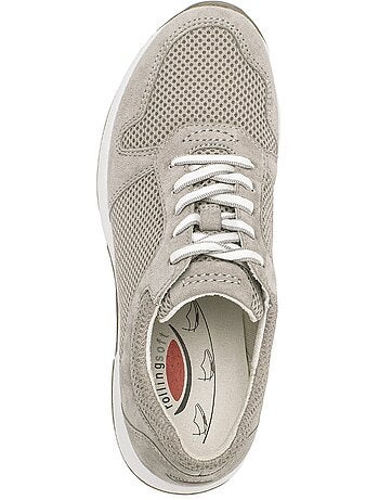 Baskets en nubuck et textile