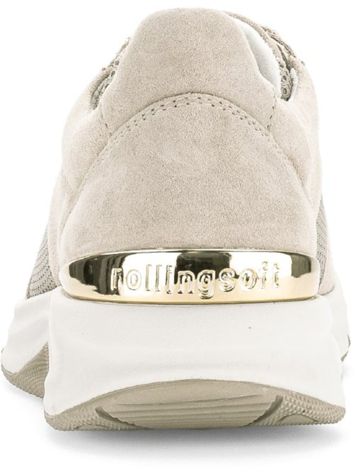 Baskets  en nubuck et textile - Kiabi