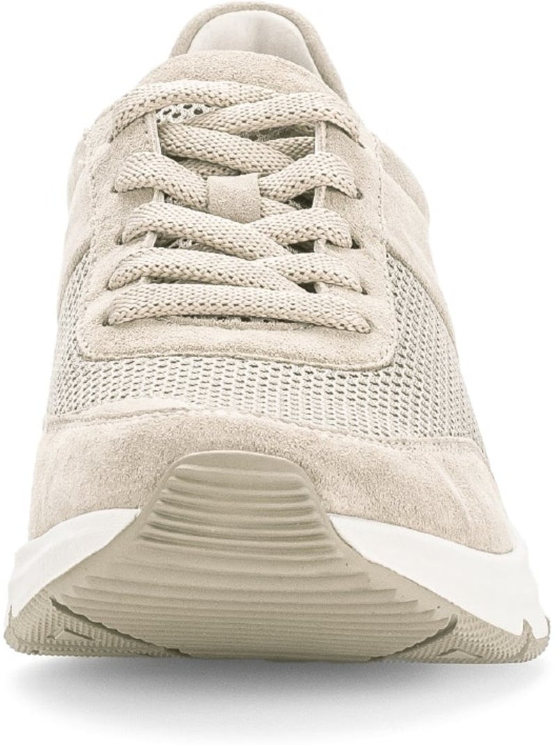 Baskets  en nubuck et textile Beige - Kiabi