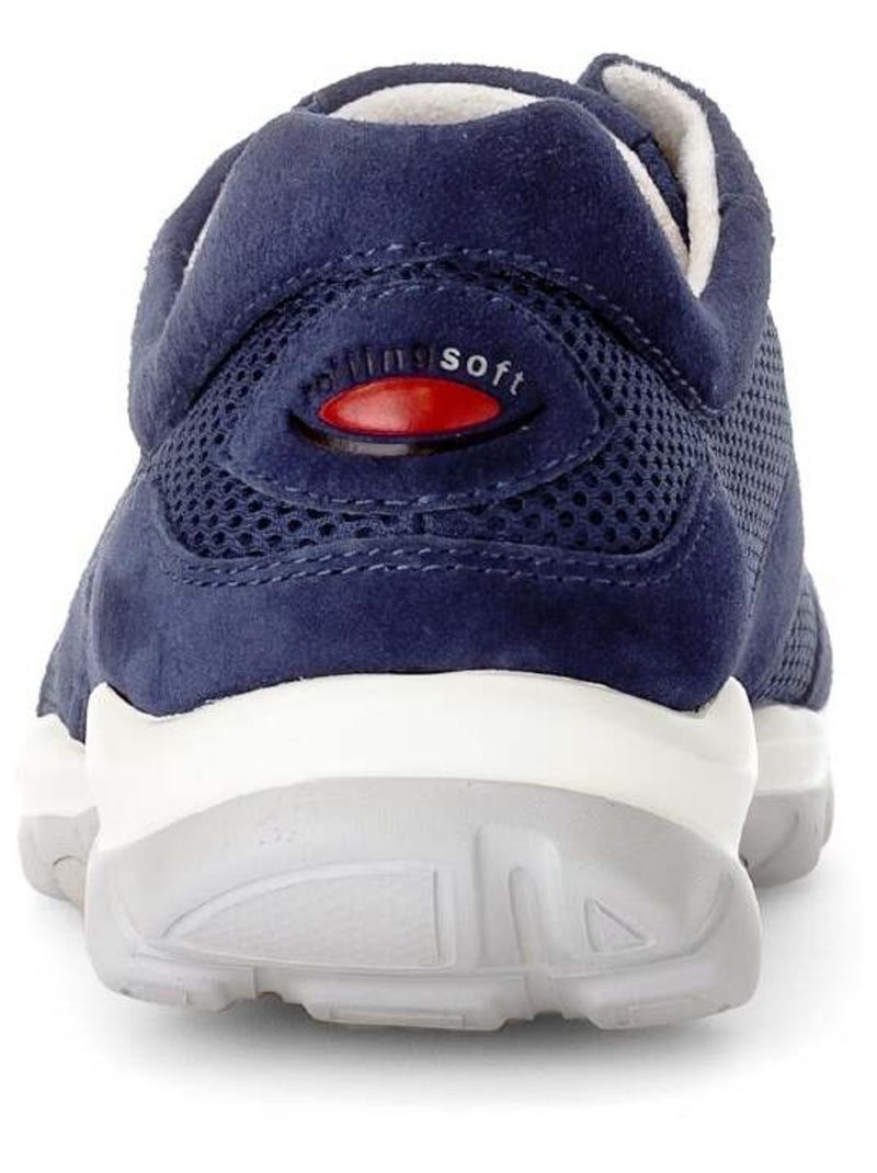 Baskets  en Nubuck et Textile Bleu - Kiabi