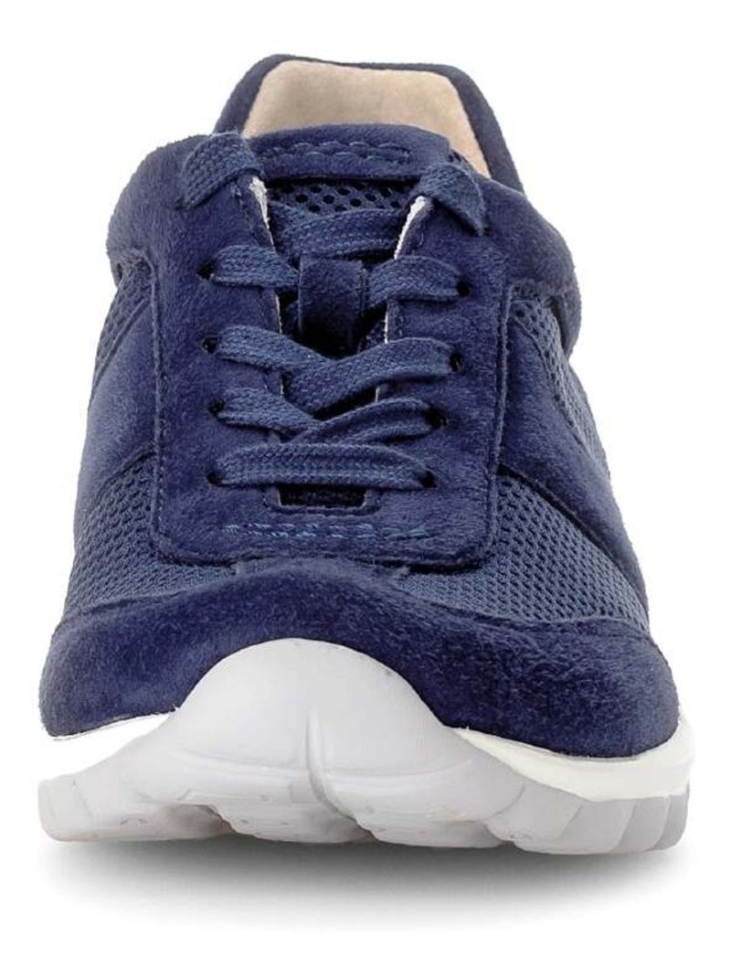 Baskets  en Nubuck et Textile Bleu - Kiabi