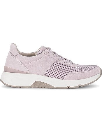 Baskets en nubuck et textile