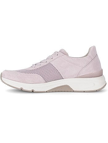 Baskets en nubuck et textile