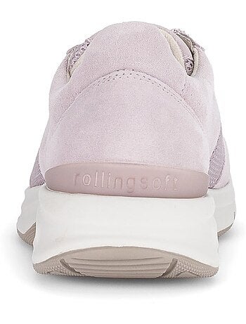 Baskets en nubuck et textile