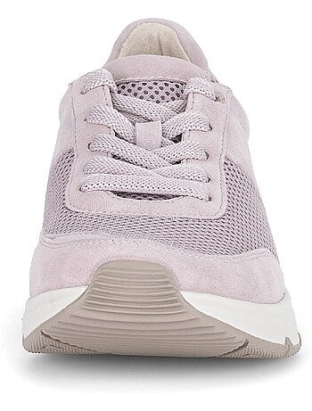 Baskets en nubuck et textile