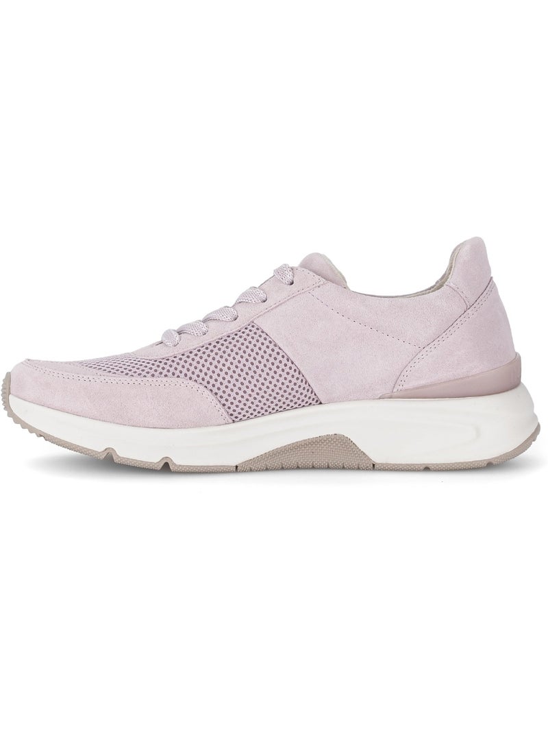 Baskets  en nubuck et textile Violet - Kiabi