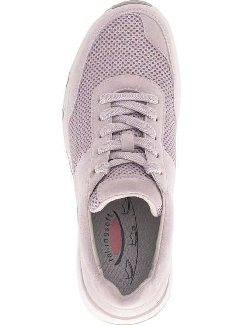 Baskets  en nubuck et textile - Kiabi