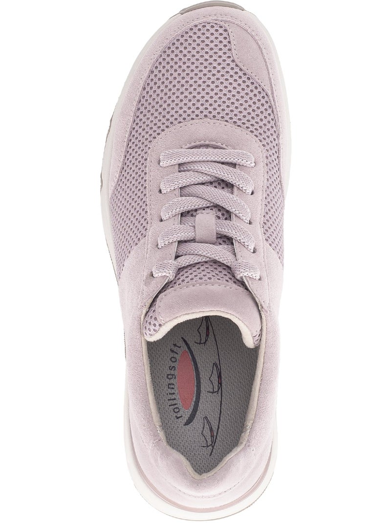 Baskets  en nubuck et textile Violet - Kiabi