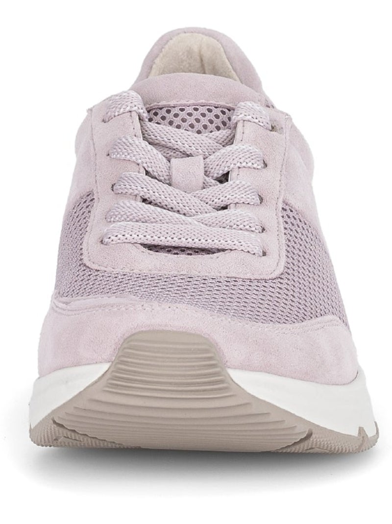 Baskets  en nubuck et textile Violet - Kiabi
