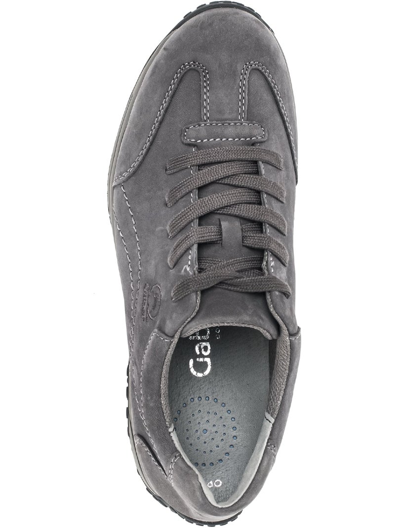 Baskets  en nubuck Gris Gris - Kiabi