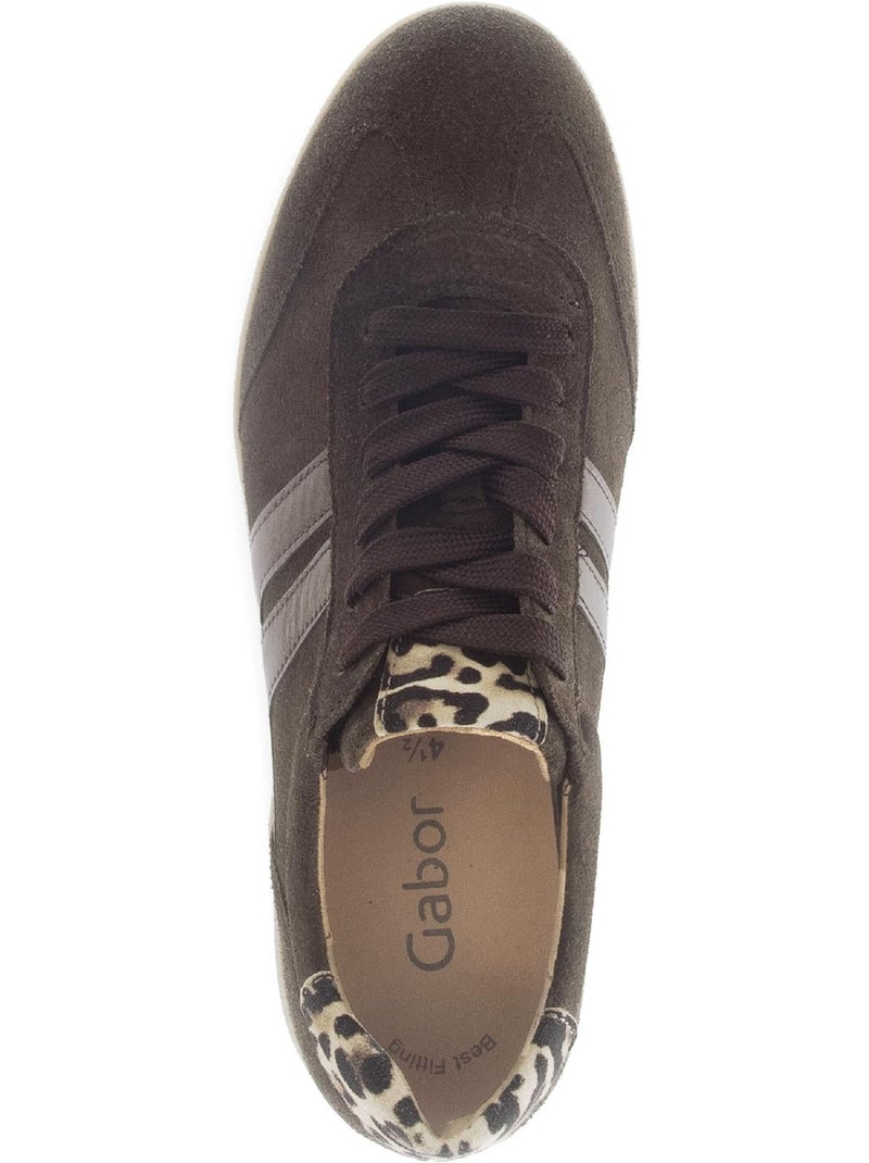 Baskets  en nubuck Marron clair - Kiabi