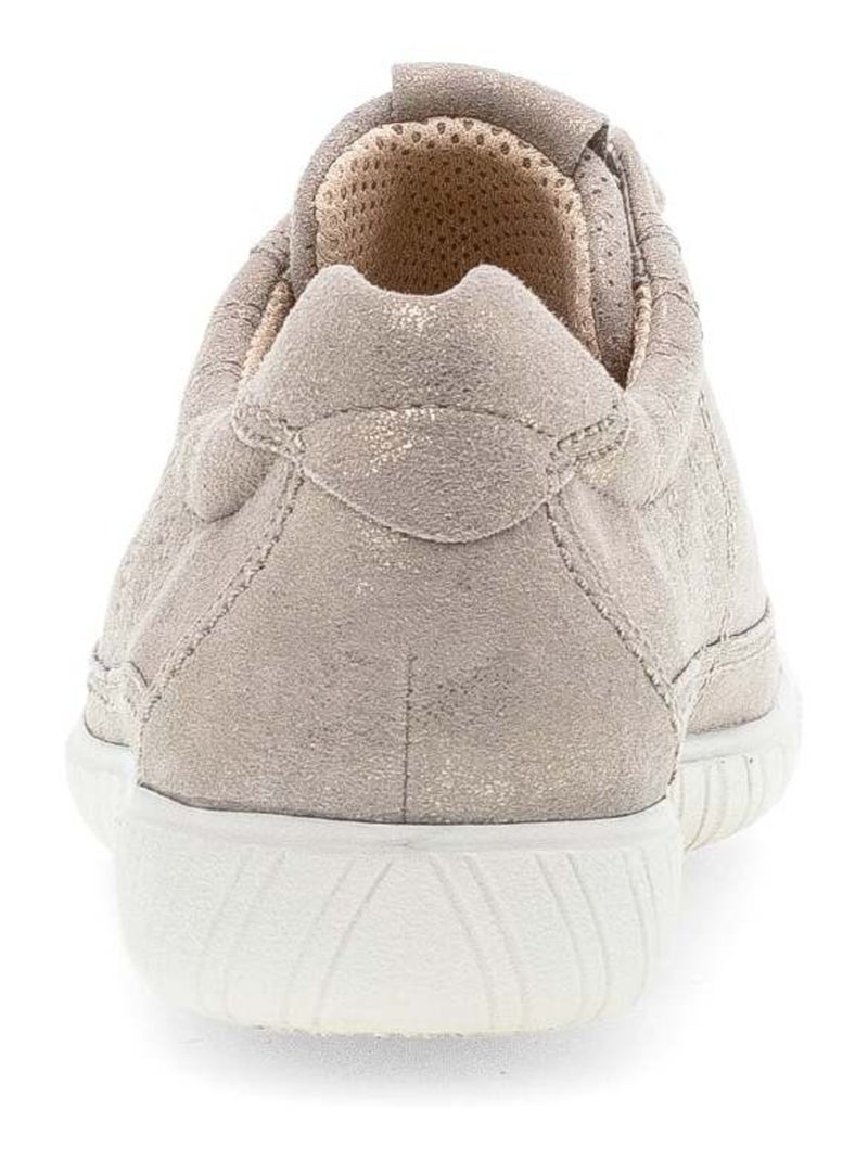 Baskets  en Nubuck métallisé Beige gris - Kiabi