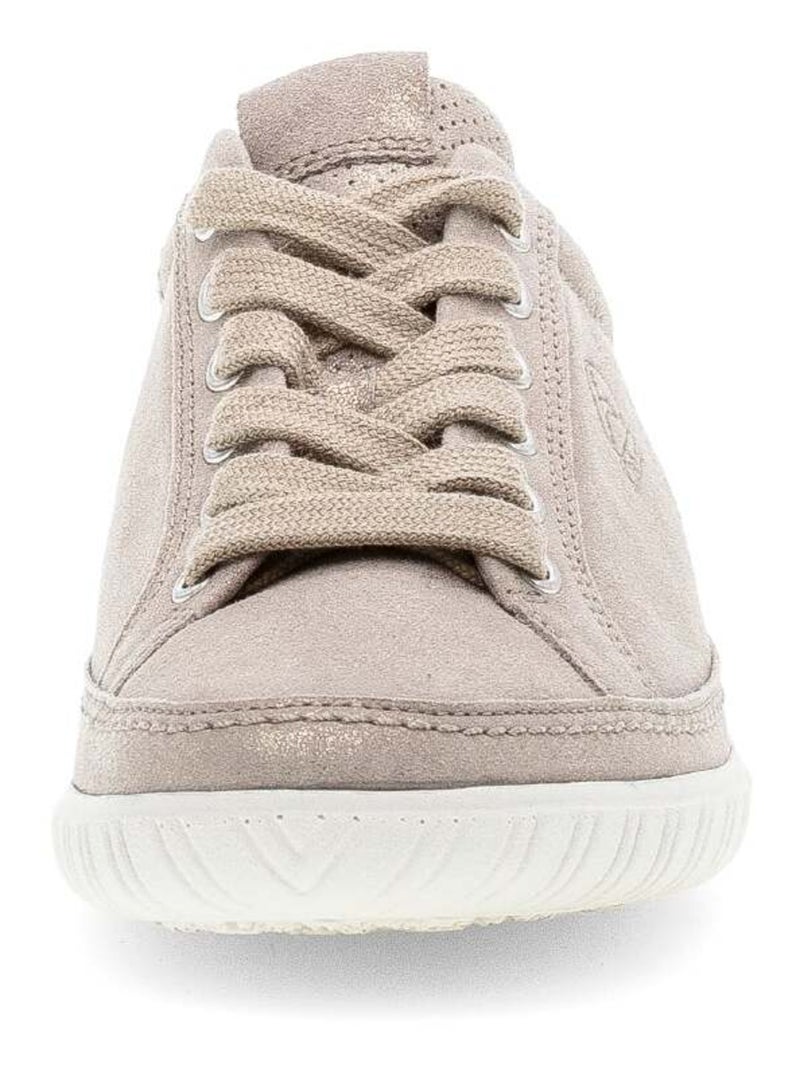 Baskets  en Nubuck métallisé Beige gris - Kiabi