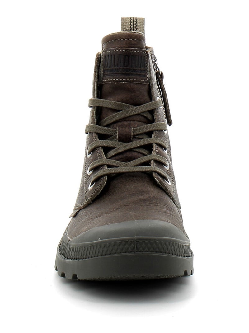 Baskets en Nubuck Palladium Kaki - Kiabi