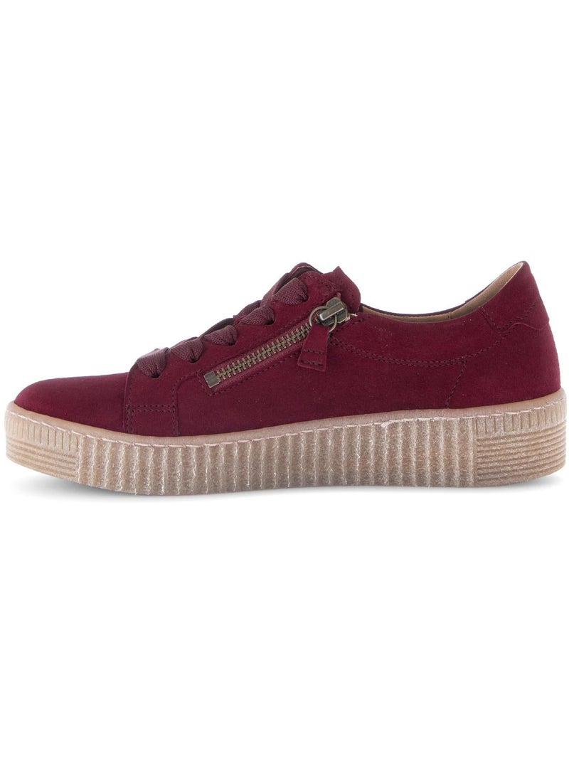 Baskets  en Nubuck Rouge - Kiabi