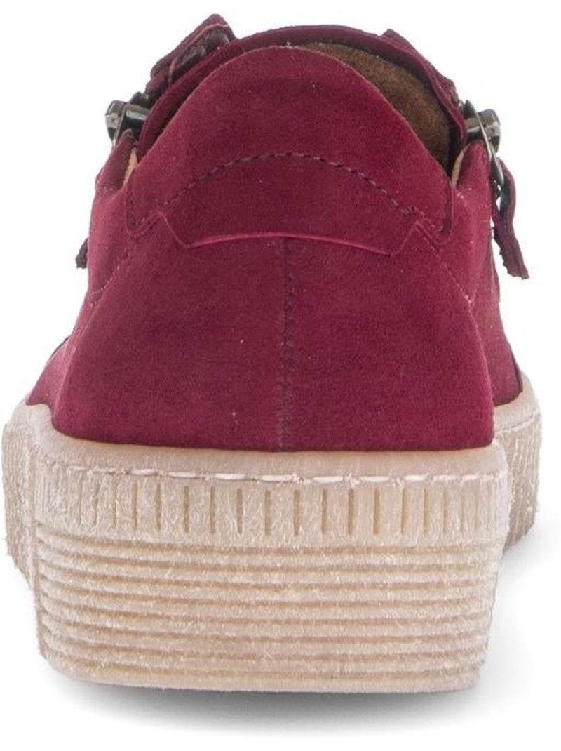 Baskets  en Nubuck Rouge - Kiabi