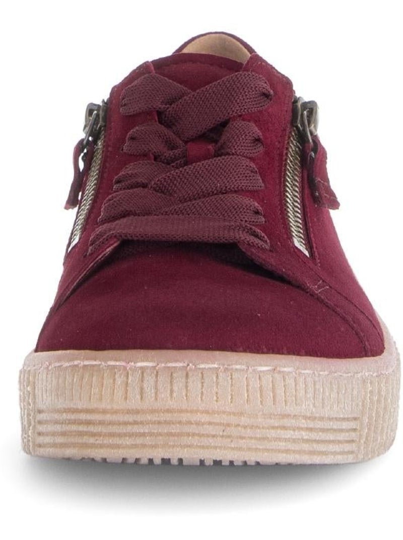 Baskets  en Nubuck Rouge - Kiabi